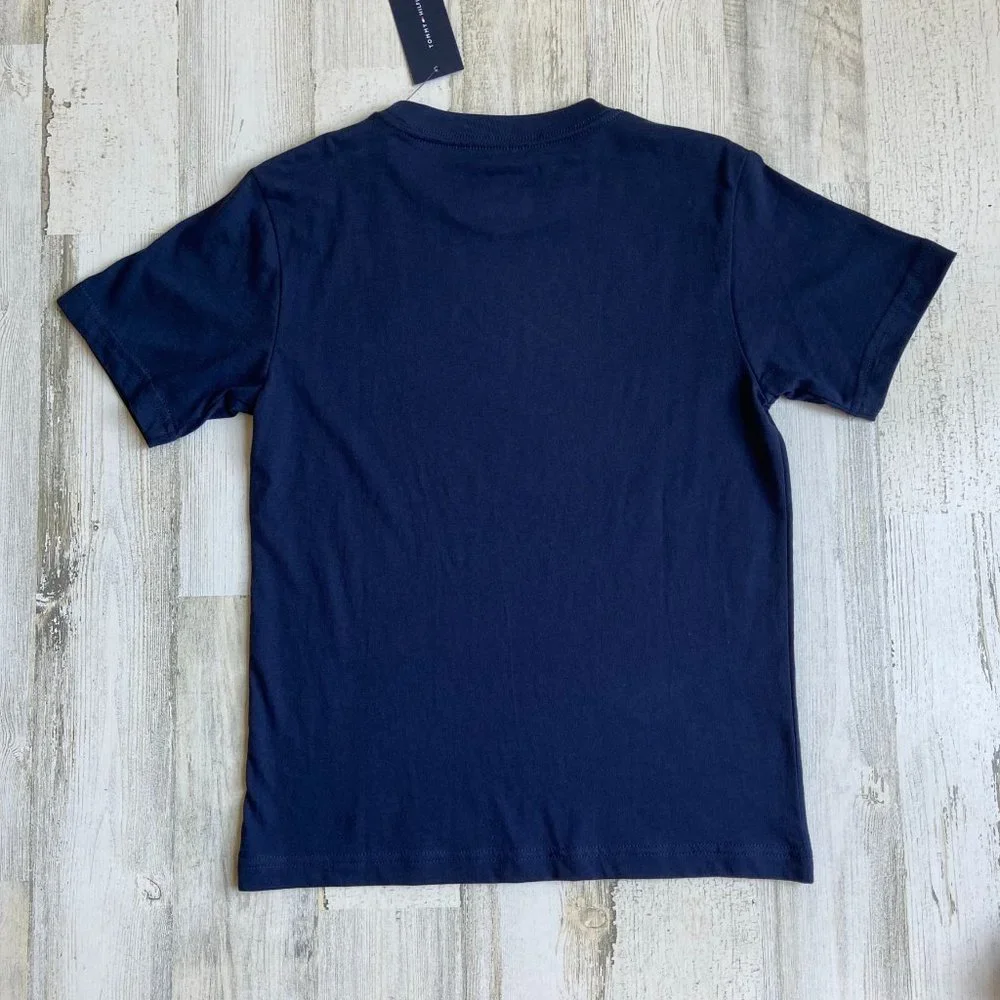 NWT Tommy Hilfiger Boys Size Small 8/10 Navy Blue Short Sleeve Tee Soft